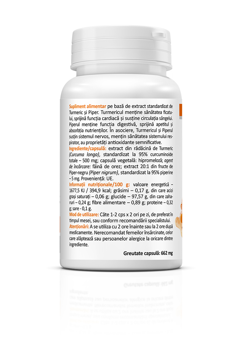 Curcumin & Piperine 500 mg, 30 capsules - Image 3