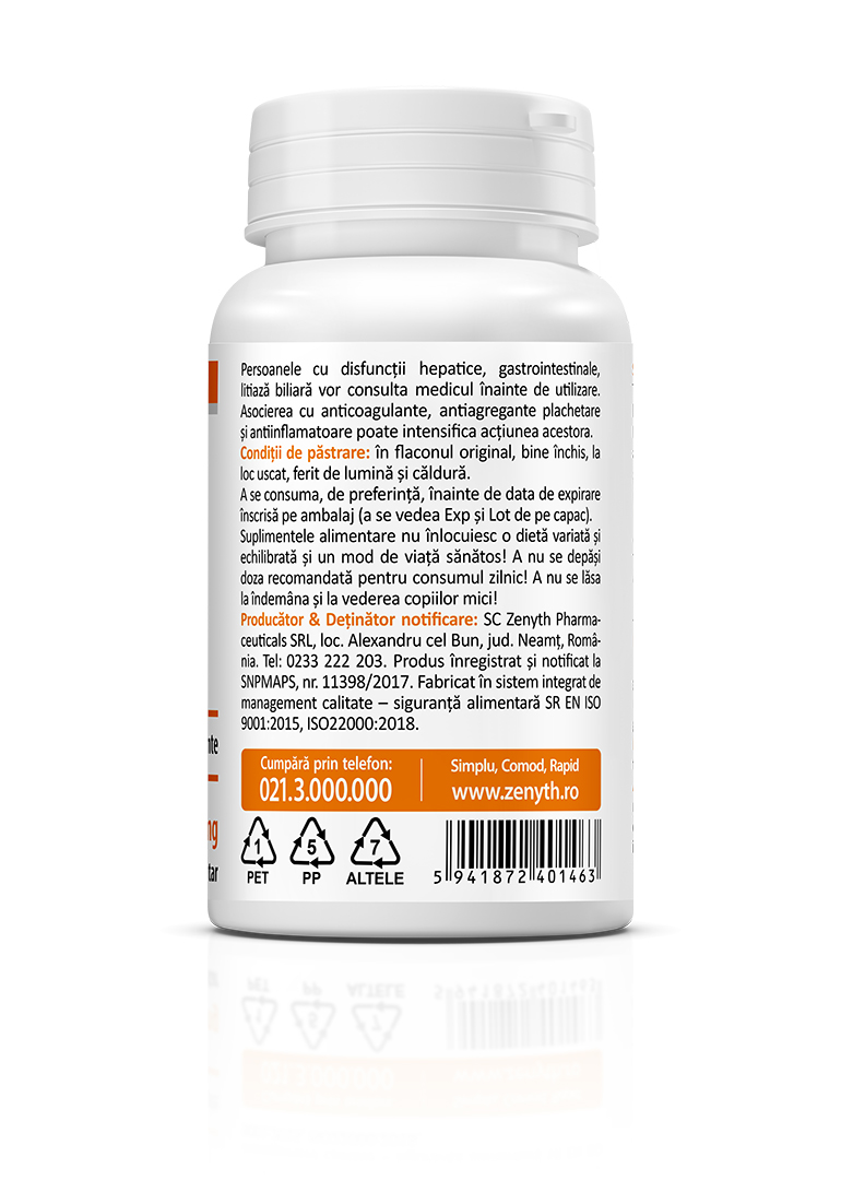 Curcumin & Piperine 500 mg, 30 capsules - Image 4
