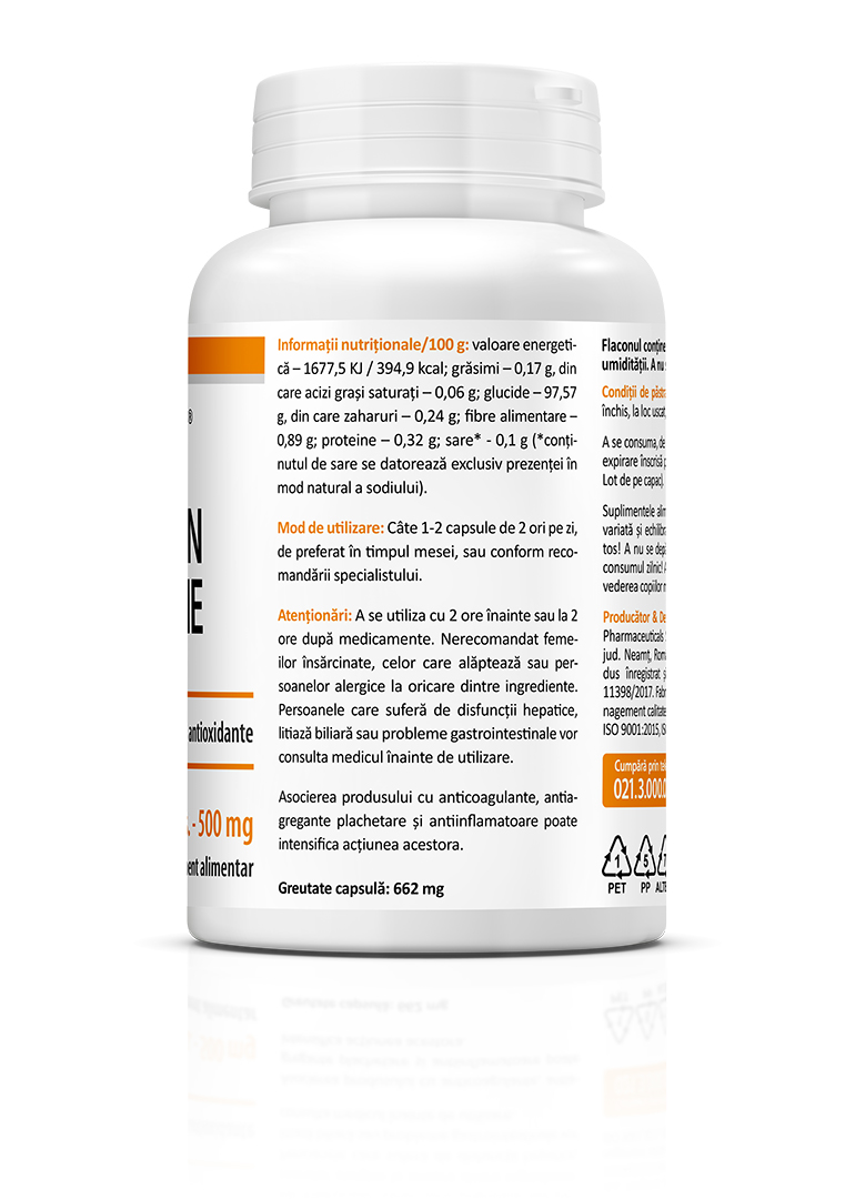 Curcumin & Piperine 500 mg, 60 capsules - Image 3